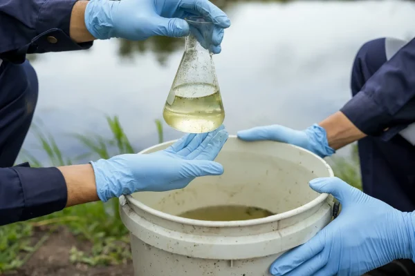 Environmental,Researchers,Investigate,The,Condition,Of,Canal,Water,For,Toxic